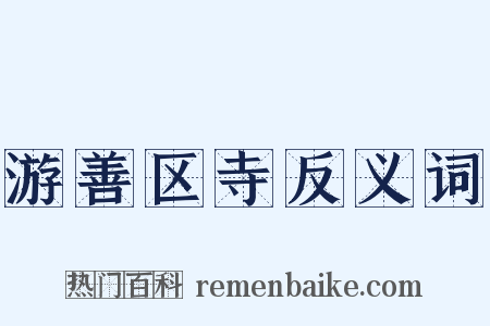 游善区寺反义词是什么意思的图片